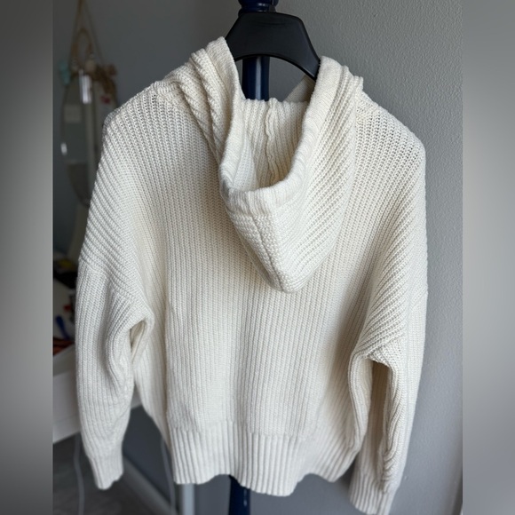 Nine West Women's White Knit Hoodie Sweater, Size XXL - Picture 9 of 11